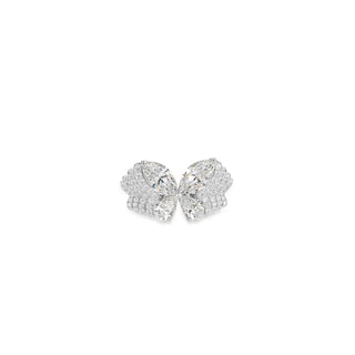 Angelic Wings Ring by Azzallure featuring a radiant lab-created sapphire framed by wing-inspired curves in platinum-plated 925 sterling silver.

