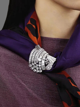 Art deco cascade brooch