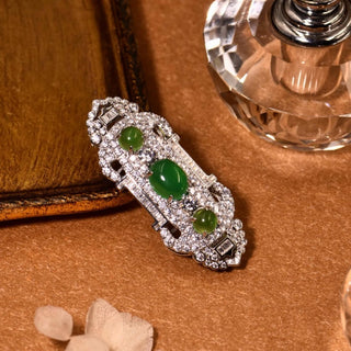 Jade Sovereign Brooch