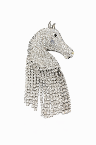 Stallion brooch side view